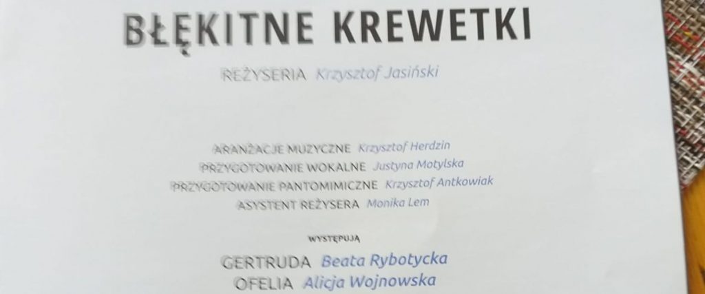 „Błękitne Krewetki” Kraków „Teatr Stu”