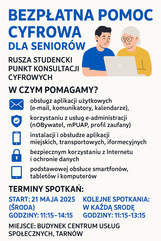 Bezpłatne konsultacje cyfrowe dla Seniorów