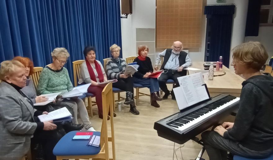 Przygotowania koncertu świątecznego zespołu Fermata.