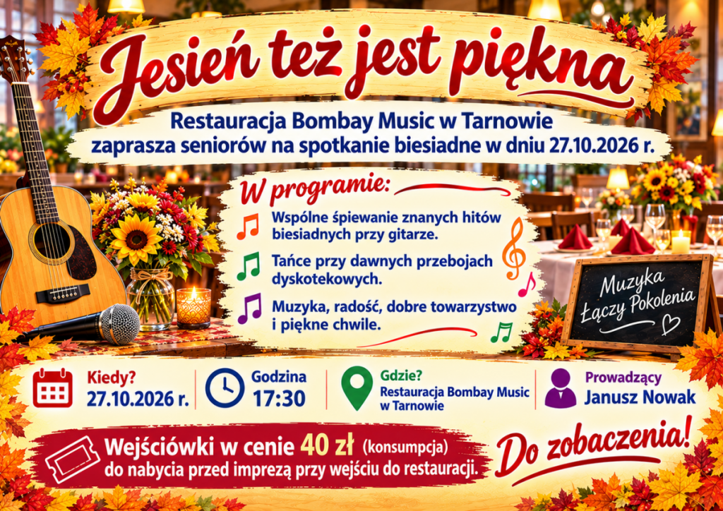Biesiada jesienna w Bombay Music – 27.10.2026