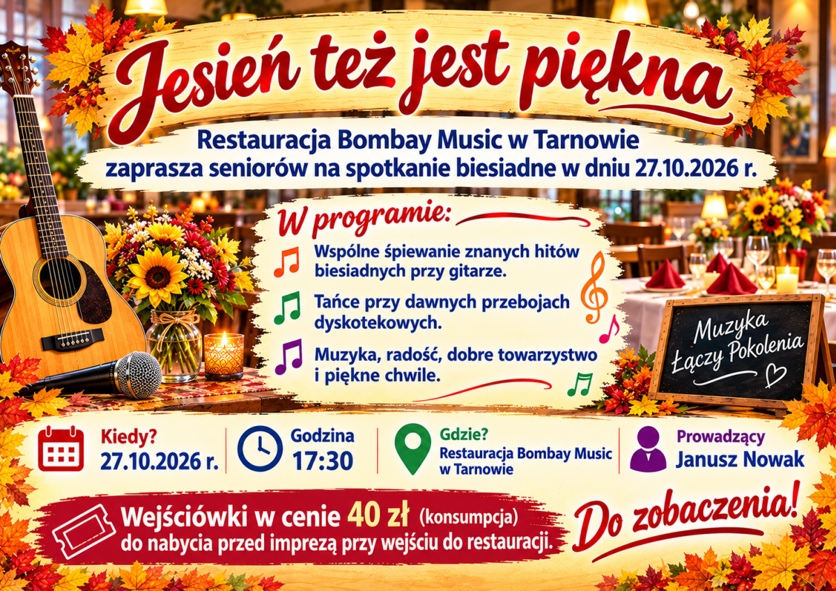 Biesiada jesienna w Bombay Music – 27.10.2026